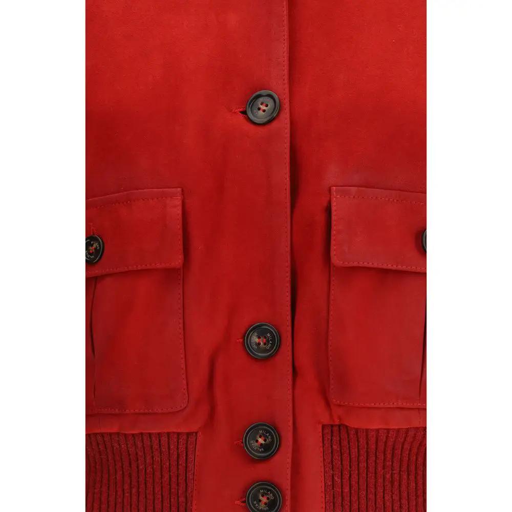 Valstar Sample Sale | Valstar Red Goatskin Full-Length Jacket - | Designer outlet