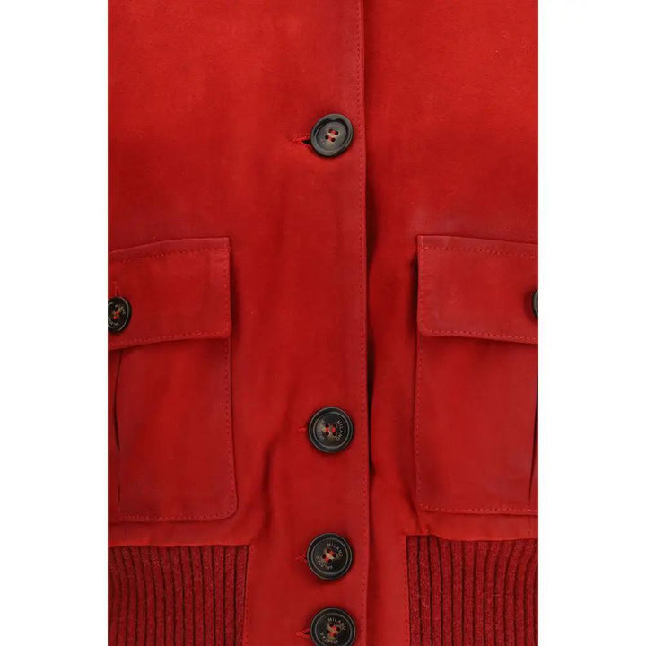 Valstar Sample Sale | Valstar Red Goatskin Full-Length Jacket - | Designer outlet