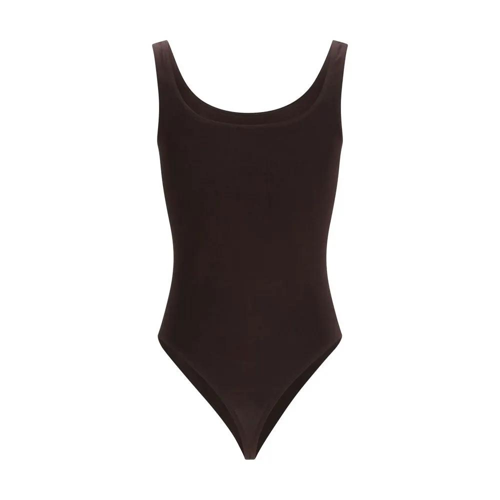 Wolford Sample Sale | Wolford Brown Cotton Bodysuit - | Designer outlet