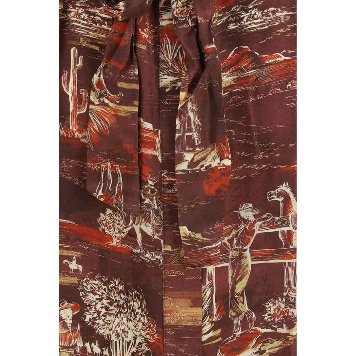 Alemais Sample Sale | Alemais Brown Silk Casual Dress - | Designer outlet