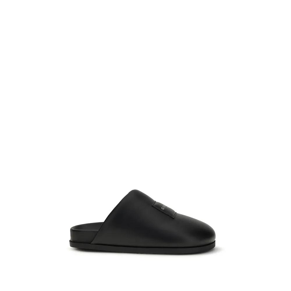 Givenchy Sample Sale | Givenchy Black Calf Leather Bos Taurus Mules - | Designer outlet