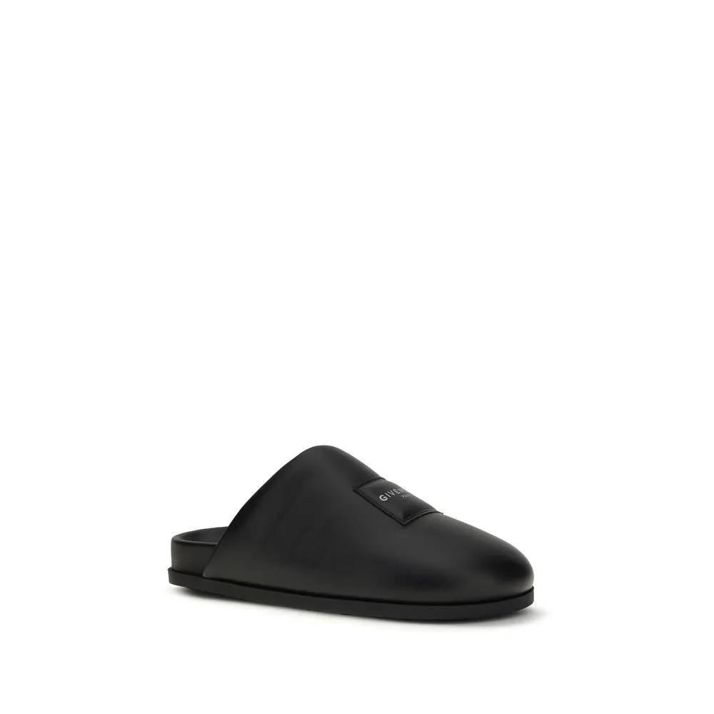 Givenchy Sample Sale | Givenchy Black Calf Leather Bos Taurus Mules - | Designer outlet