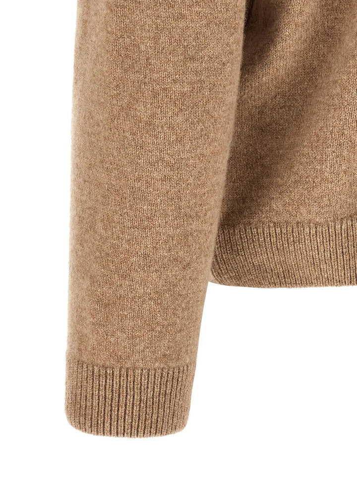 Maison Kitsuné Sample Sale | Maison Kitsuné Beige Wool Cardigan - | Designer outlet