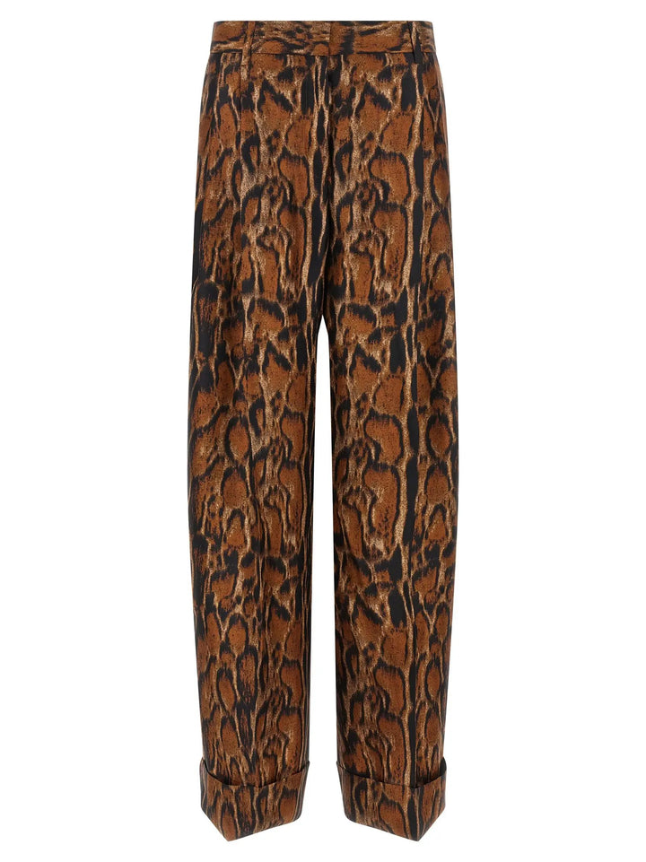 Alberto Biani Sample Sale | Alberto Biani Brown Silk Casual Pants - | Designer outlet