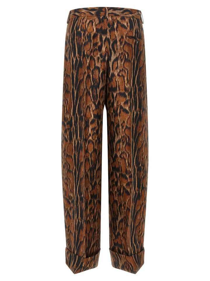 Alberto Biani Sample Sale | Alberto Biani Brown Silk Casual Pants - | Designer outlet