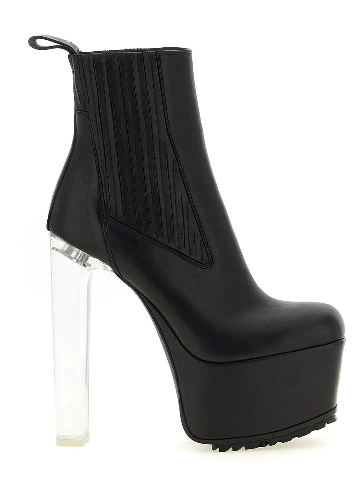Rick Owens Sample Sale | Rick Owens Black Calfskin Ankle Boots - | Designer outlet