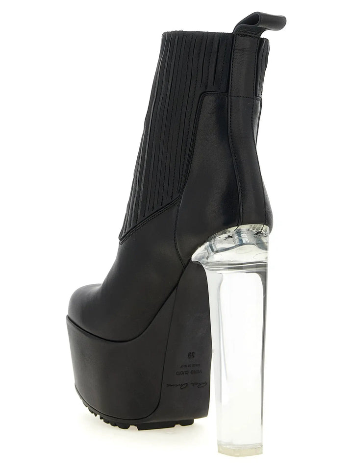 Rick Owens Sample Sale | Rick Owens Black Calfskin Ankle Boots - | Designer outlet