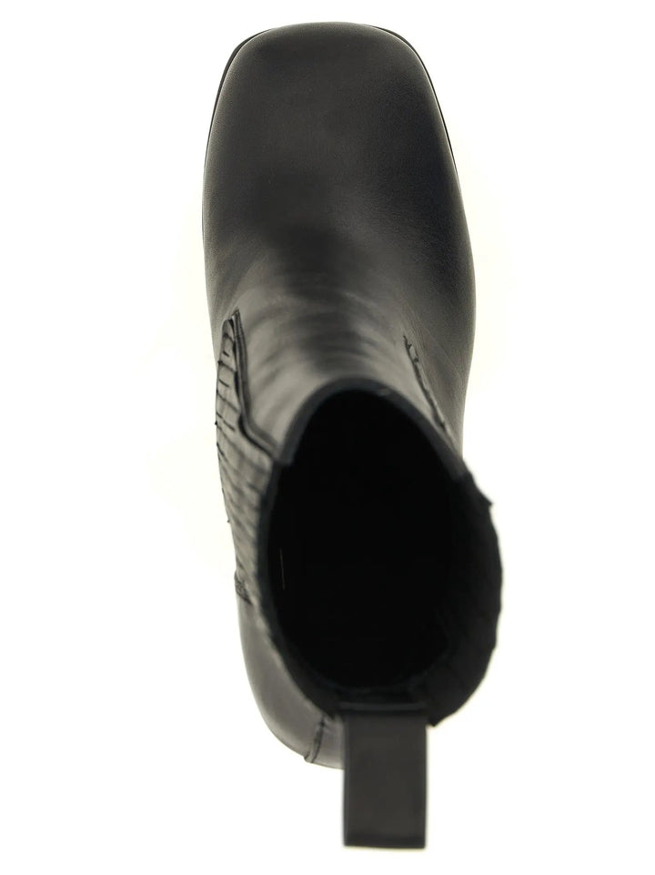 Rick Owens Sample Sale | Rick Owens Black Calfskin Ankle Boots - | Designer outlet
