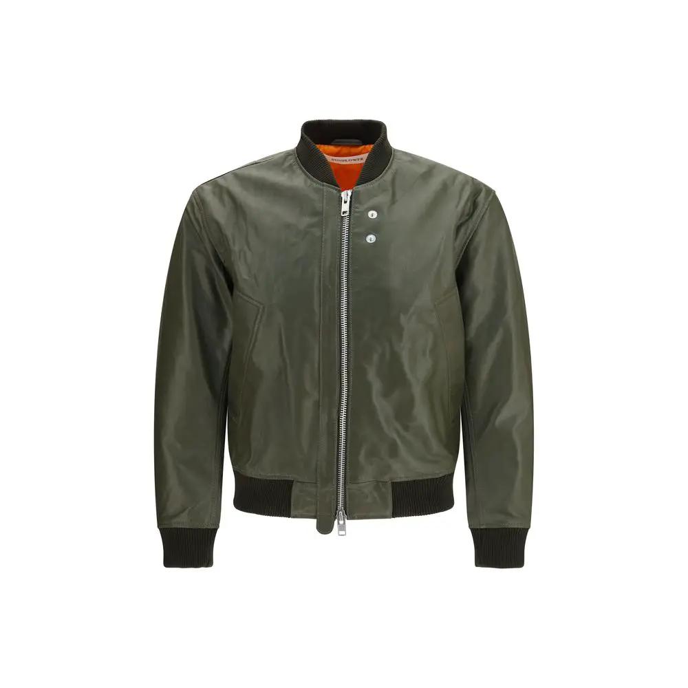 Sunflower Sample Sale | Sunflower Bicolor Calf Leather Bos Taurus Leather Jacket - | Designer outlet