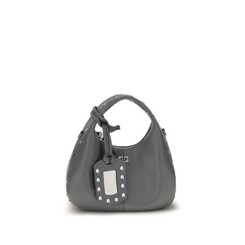 Ganni Sample Sale | Ganni Gray Leather Shoulder Bag - | Designer outlet