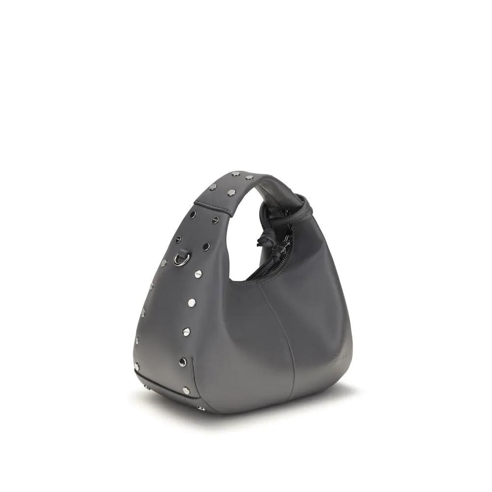 Ganni Sample Sale | Ganni Gray Leather Shoulder Bag - | Designer outlet