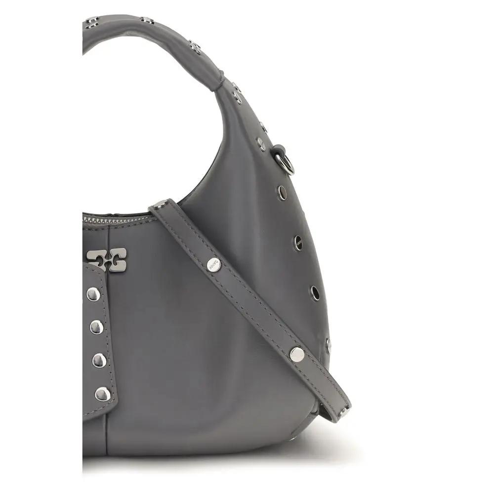 Ganni Sample Sale | Ganni Gray Leather Shoulder Bag - | Designer outlet
