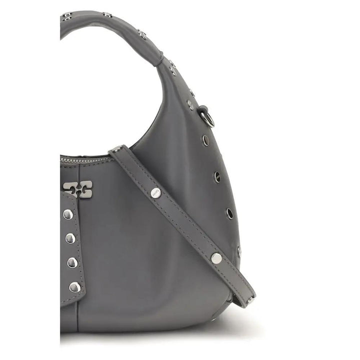 Ganni Sample Sale | Ganni Gray Leather Shoulder Bag - | Designer outlet