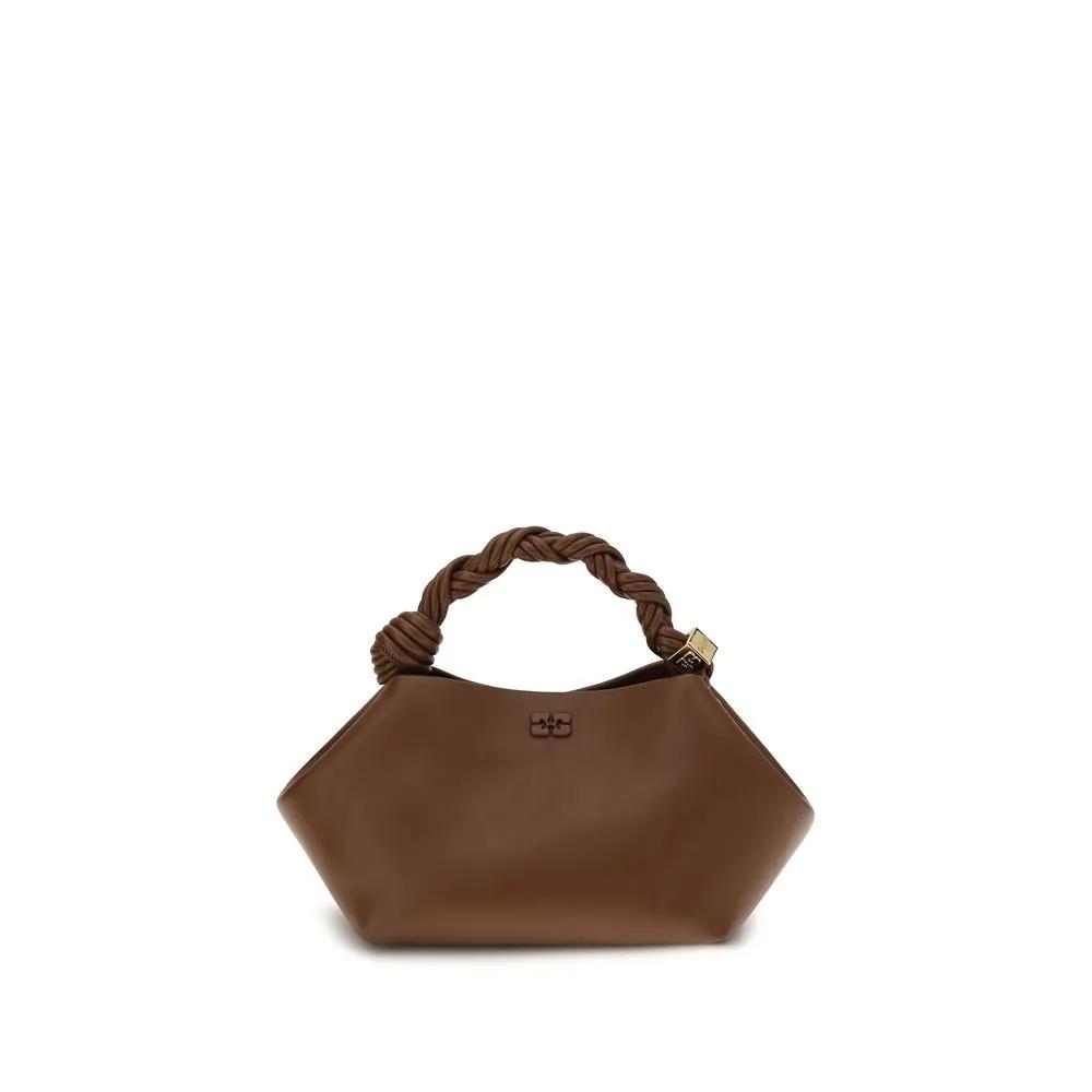 Ganni Sample Sale | Ganni Brown Recycled Leather Shoulder Bag - | Designer outlet