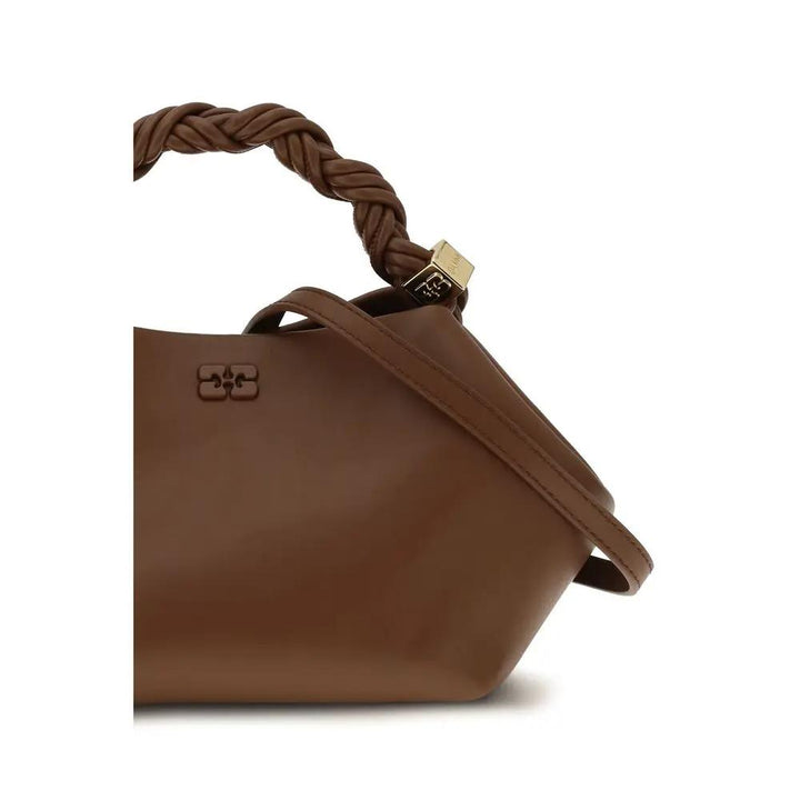 Ganni Sample Sale | Ganni Brown Recycled Leather Shoulder Bag - | Designer outlet