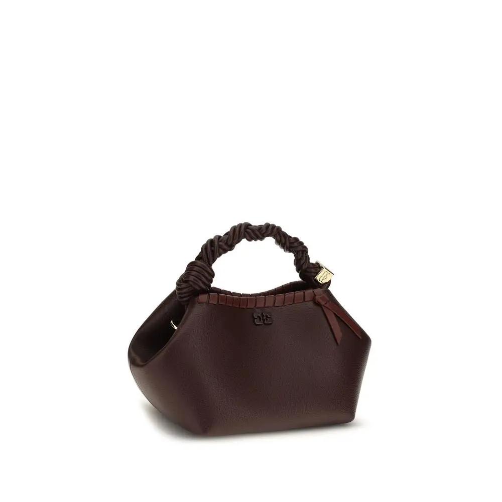 Ganni Sample Sale | Ganni Brown Recycled Leather Shoulder Bag - | Designer outlet