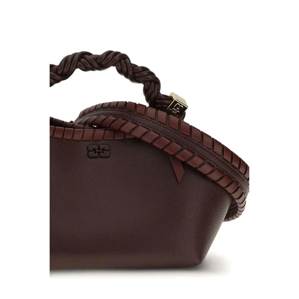 Ganni Sample Sale | Ganni Brown Recycled Leather Shoulder Bag - | Designer outlet