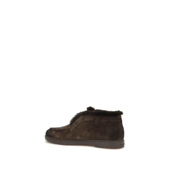Santoni Sample Sale | Santoni Brown Calf Leather Bos Taurus Ankle Boots - | Designer outlet