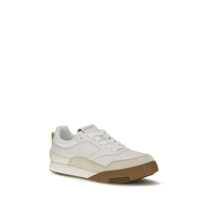 Givenchy Sample Sale | Givenchy White Calf Leather Bos Taurus Low Top Sneakers - | Designer outlet