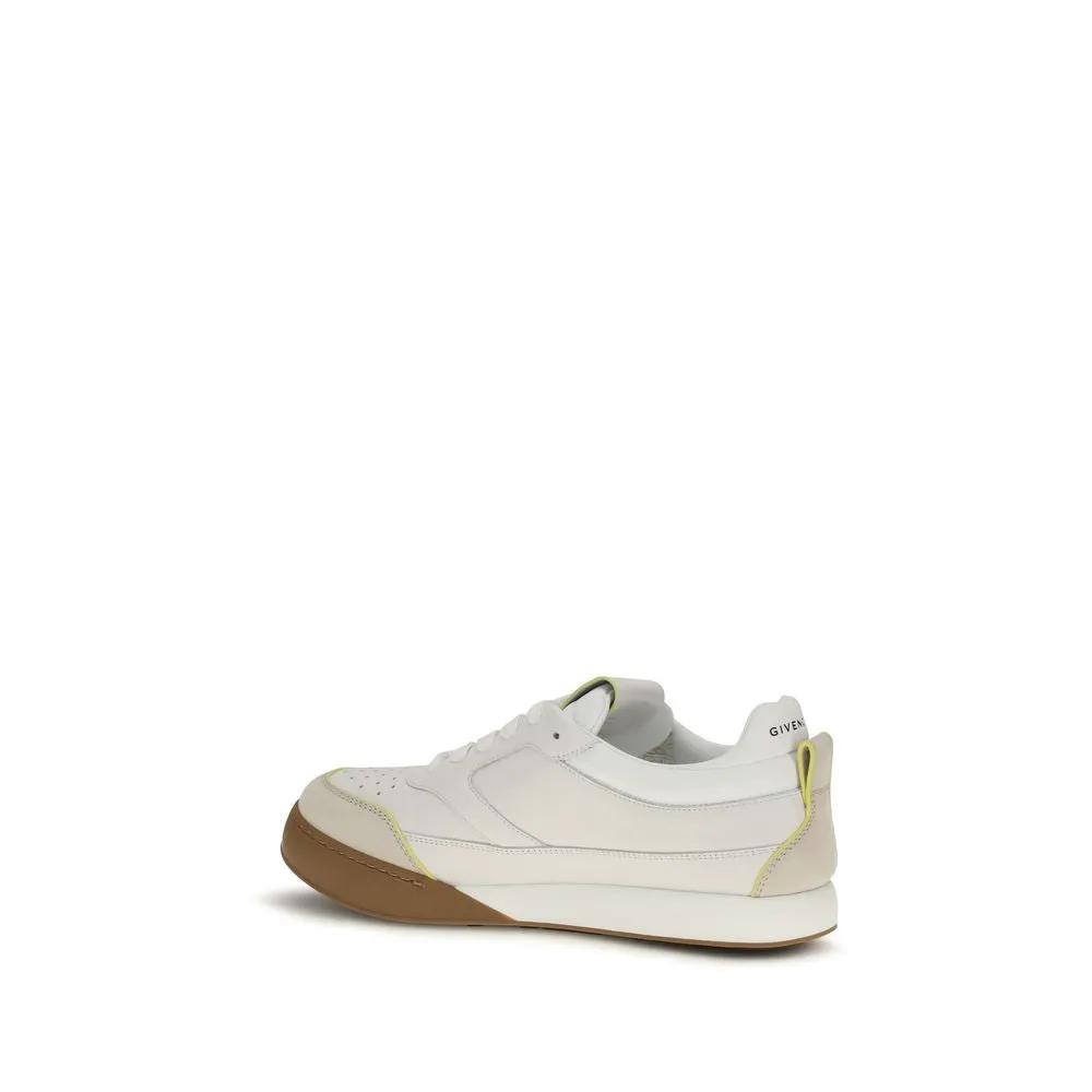 Givenchy Sample Sale | Givenchy White Calf Leather Bos Taurus Low Top Sneakers - | Designer outlet