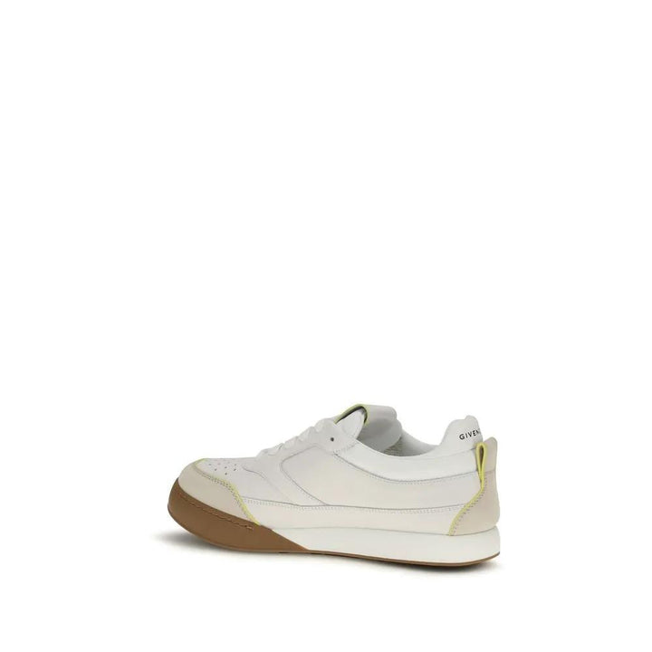 Givenchy Sample Sale | Givenchy White Calf Leather Bos Taurus Low Top Sneakers - | Designer outlet