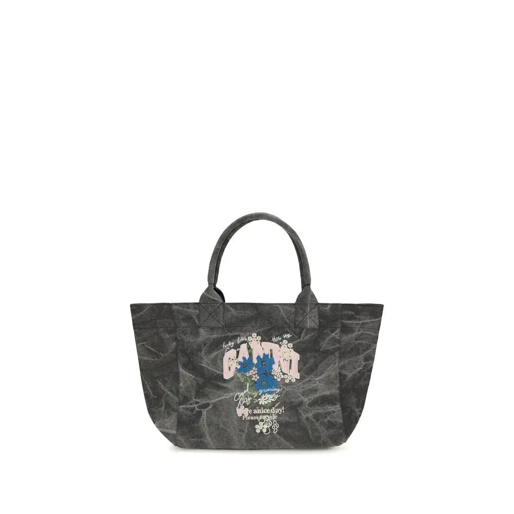 Ganni Sample Sale | Ganni Gray Cotton Shoulder Bag - | Designer outlet