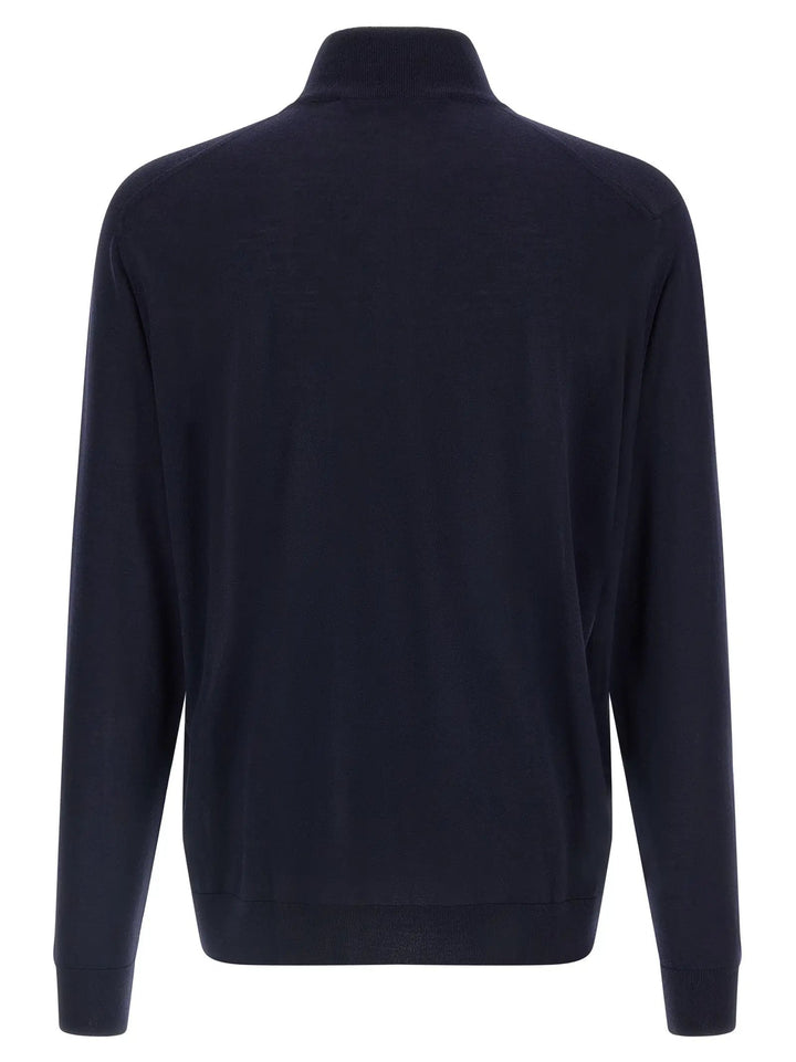 Kiton Sample Sale | Kiton Blue Wool Cardigan - | Designer outlet