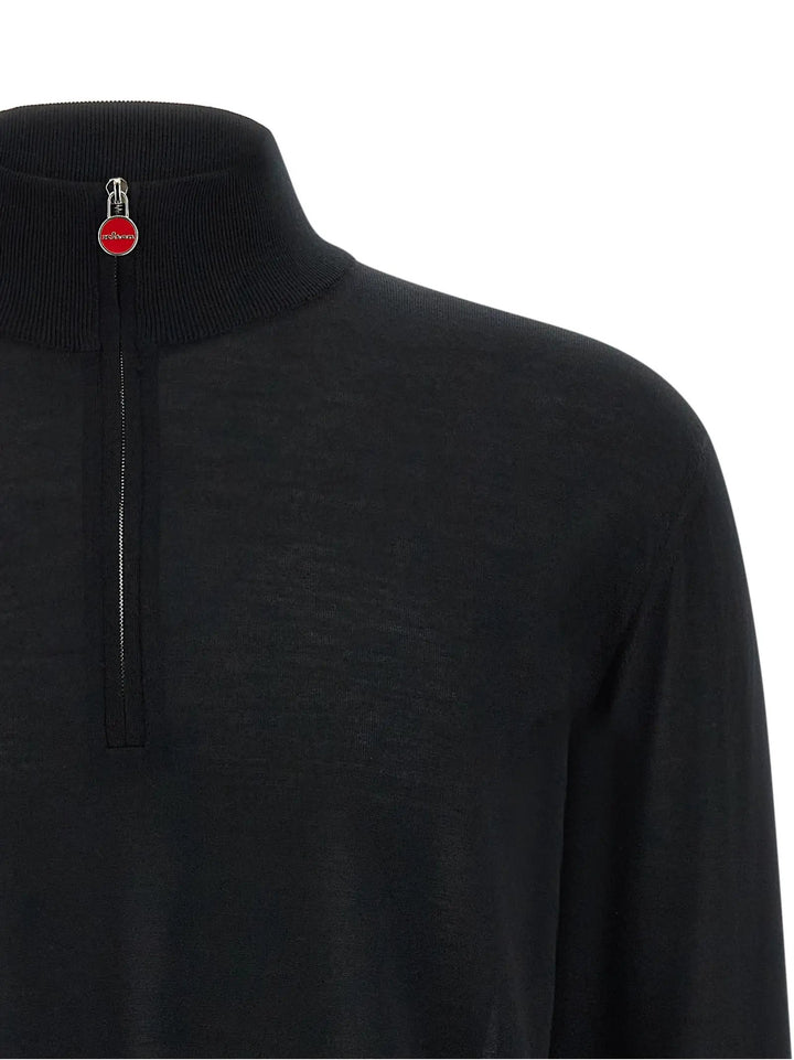 Kiton Sample Sale | Kiton Black Wool Cardigan - | Designer outlet