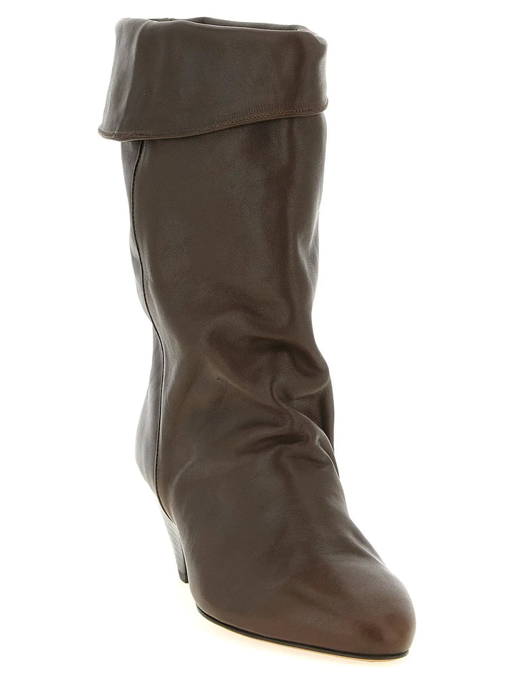Isabel Marant Sample Sale | Isabel Marant Brown Cowhide Ankle Boots - | Designer outlet