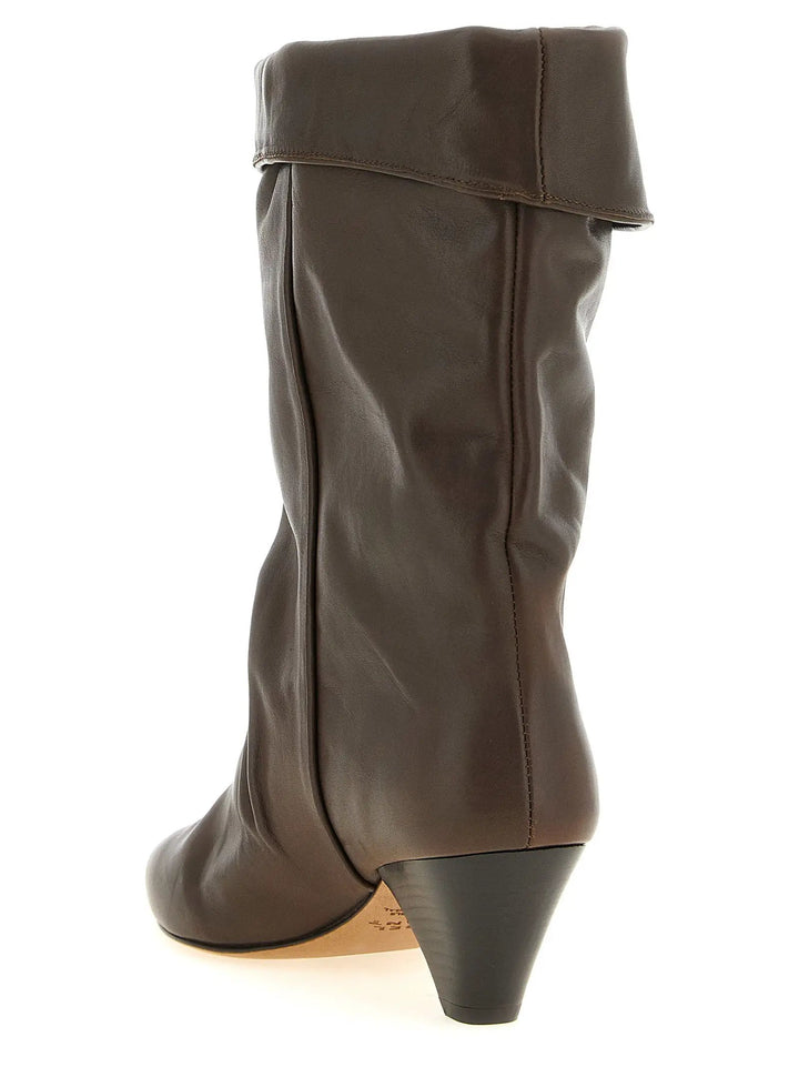 Isabel Marant Sample Sale | Isabel Marant Brown Cowhide Ankle Boots - | Designer outlet