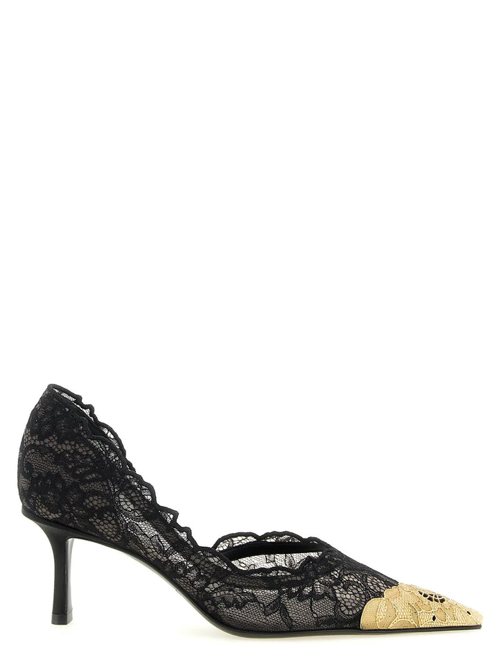 Jimmy Choo Sample Sale | Jimmy Choo Black Tencel Mid Heel Pumps - | Designer outlet