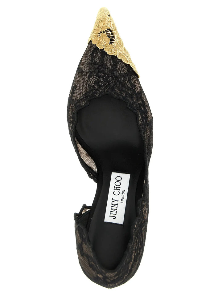 Jimmy Choo Sample Sale | Jimmy Choo Black Tencel Mid Heel Pumps - | Designer outlet