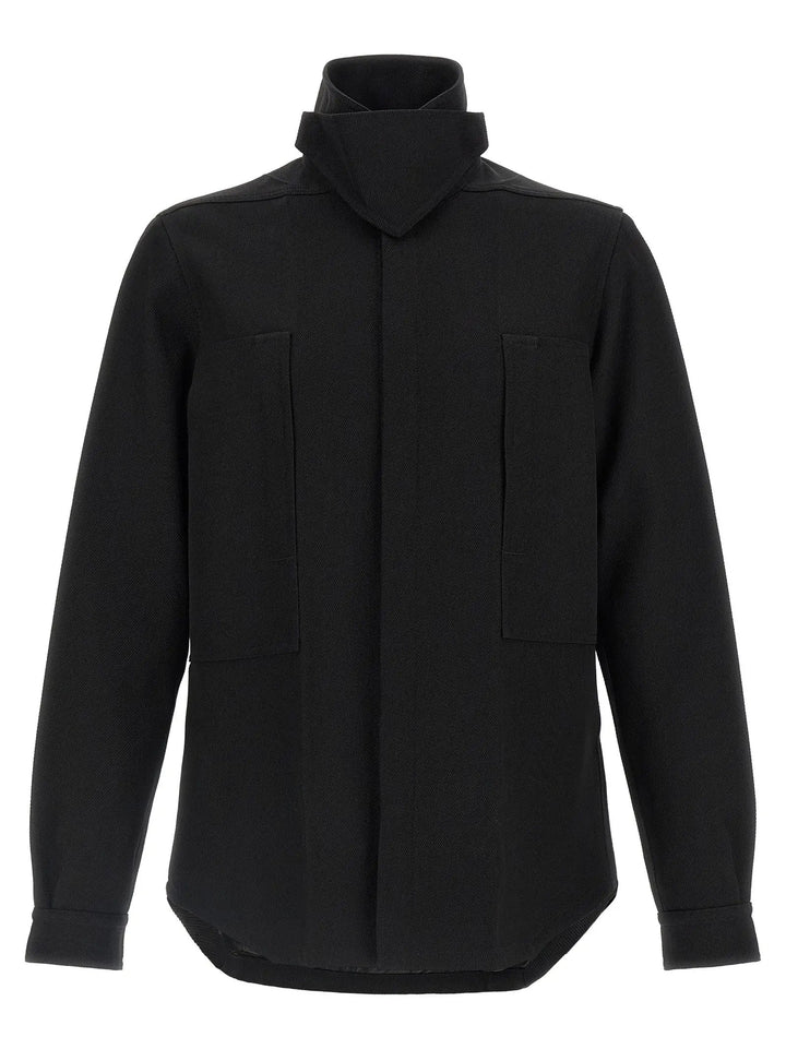 Rick Owens Sample Sale | Rick Owens Black Cotton Full-Length Jacket - | Designer outlet