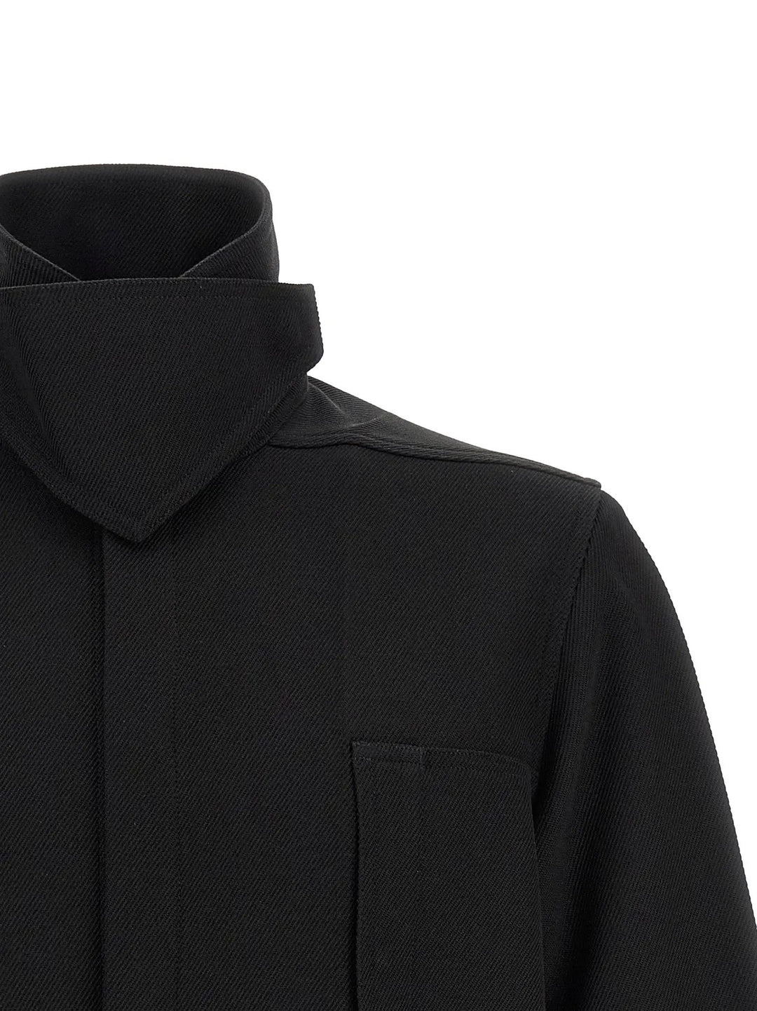 Rick Owens Sample Sale | Rick Owens Black Cotton Full-Length Jacket - | Designer outlet