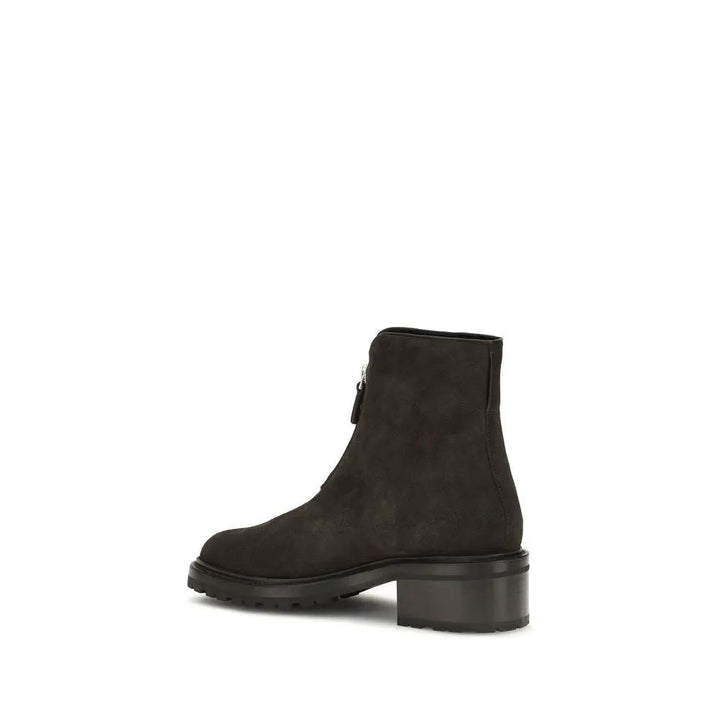The Row Sample Sale | The Row Brown Suede Leather Ankle Boots - | Designer outlet