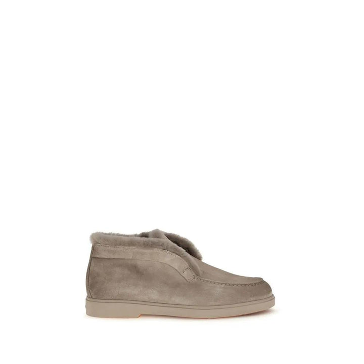 Santoni Sample Sale | Santoni Beige Faux Fur Ankle Boots - | Designer outlet