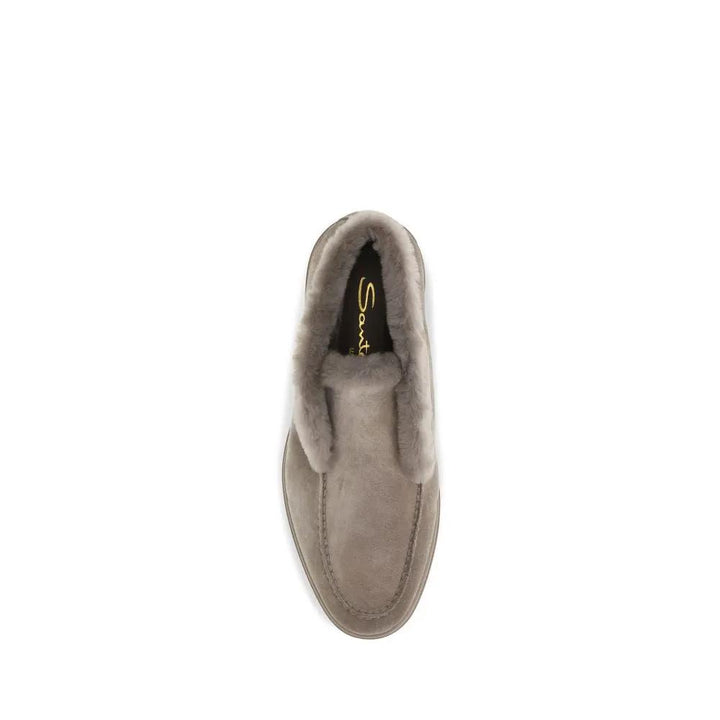 Santoni Sample Sale | Santoni Beige Faux Fur Ankle Boots - | Designer outlet