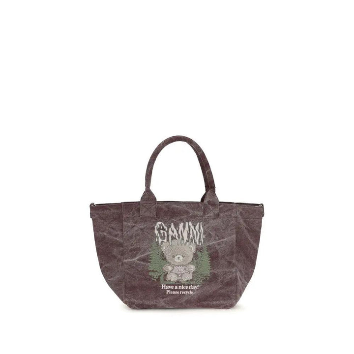 Ganni Sample Sale | Ganni Bordeaux Cotton Shoulder Bag - | Designer outlet