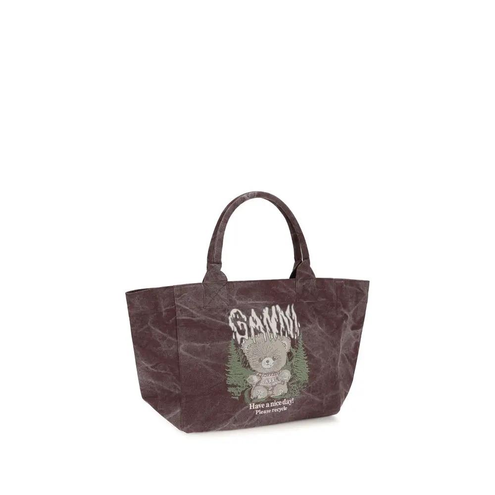 Ganni Sample Sale | Ganni Bordeaux Cotton Shoulder Bag - | Designer outlet