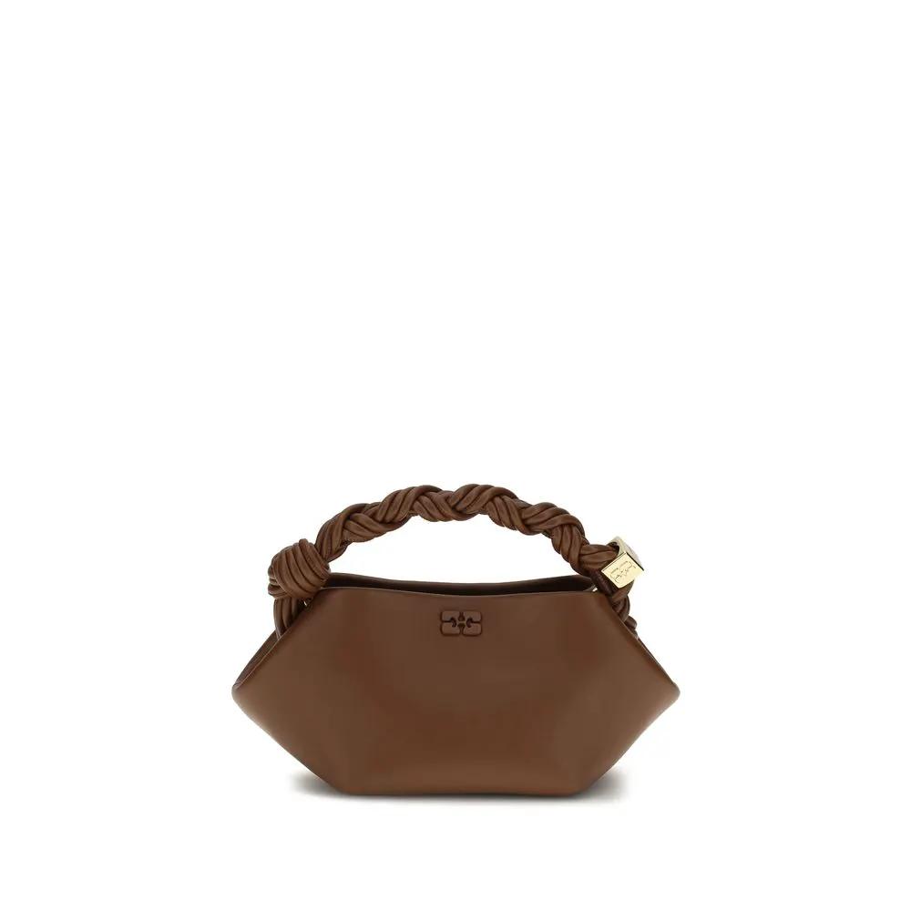 Ganni Sample Sale | Ganni Brown Recycled Leather Shoulder Bag - | Designer outlet