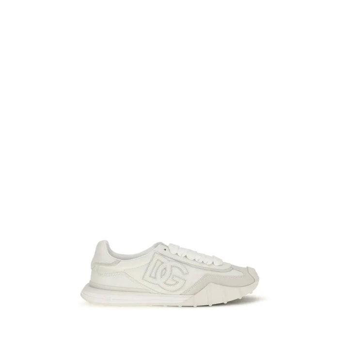 Dolce &amp; Gabbana Sample Sale | Dolce &amp; Gabbana White Calf Leather Bos Taurus Athletic Sneakers - | Designer outlet