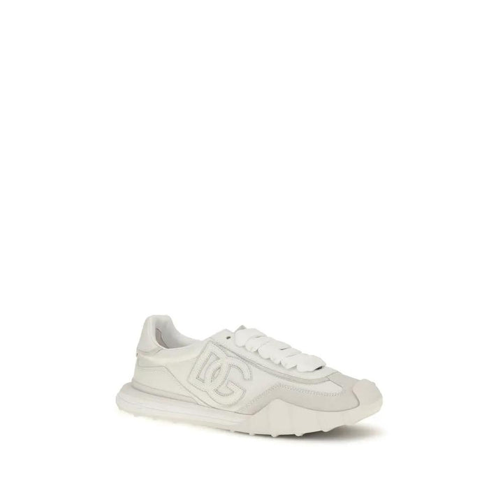 Dolce &amp; Gabbana Sample Sale | Dolce &amp; Gabbana White Calf Leather Bos Taurus Athletic Sneakers - | Designer outlet