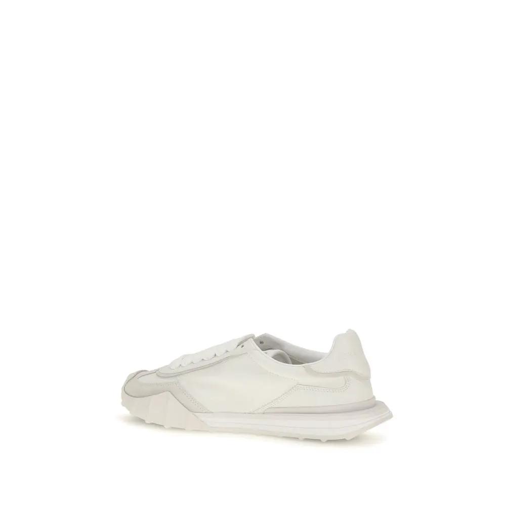Dolce &amp; Gabbana Sample Sale | Dolce &amp; Gabbana White Calf Leather Bos Taurus Athletic Sneakers - | Designer outlet