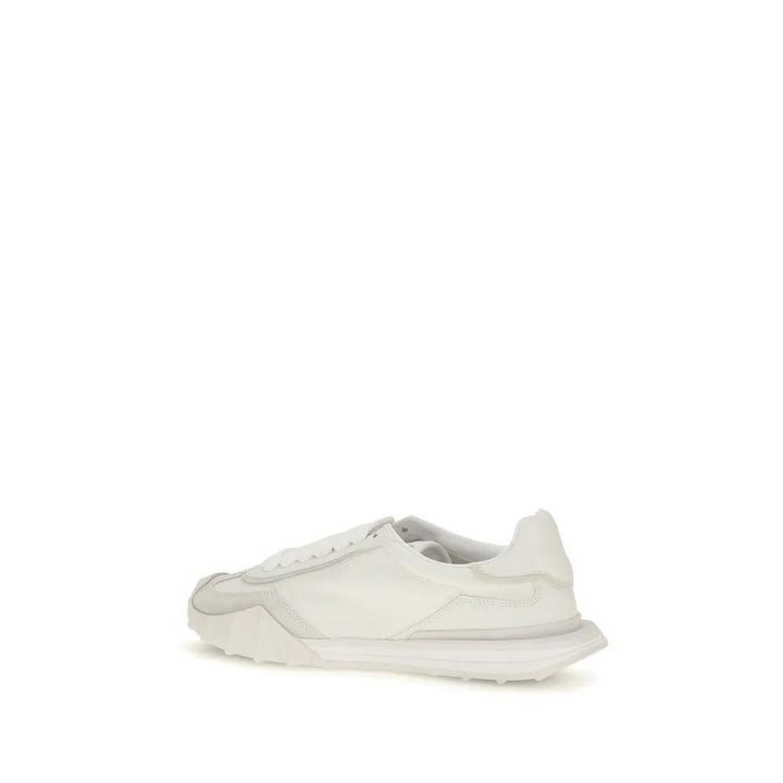 Dolce &amp; Gabbana Sample Sale | Dolce &amp; Gabbana White Calf Leather Bos Taurus Athletic Sneakers - | Designer outlet