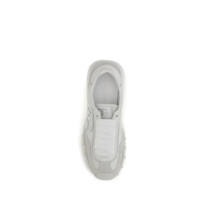 Dolce &amp; Gabbana Sample Sale | Dolce &amp; Gabbana White Calf Leather Bos Taurus Athletic Sneakers - | Designer outlet