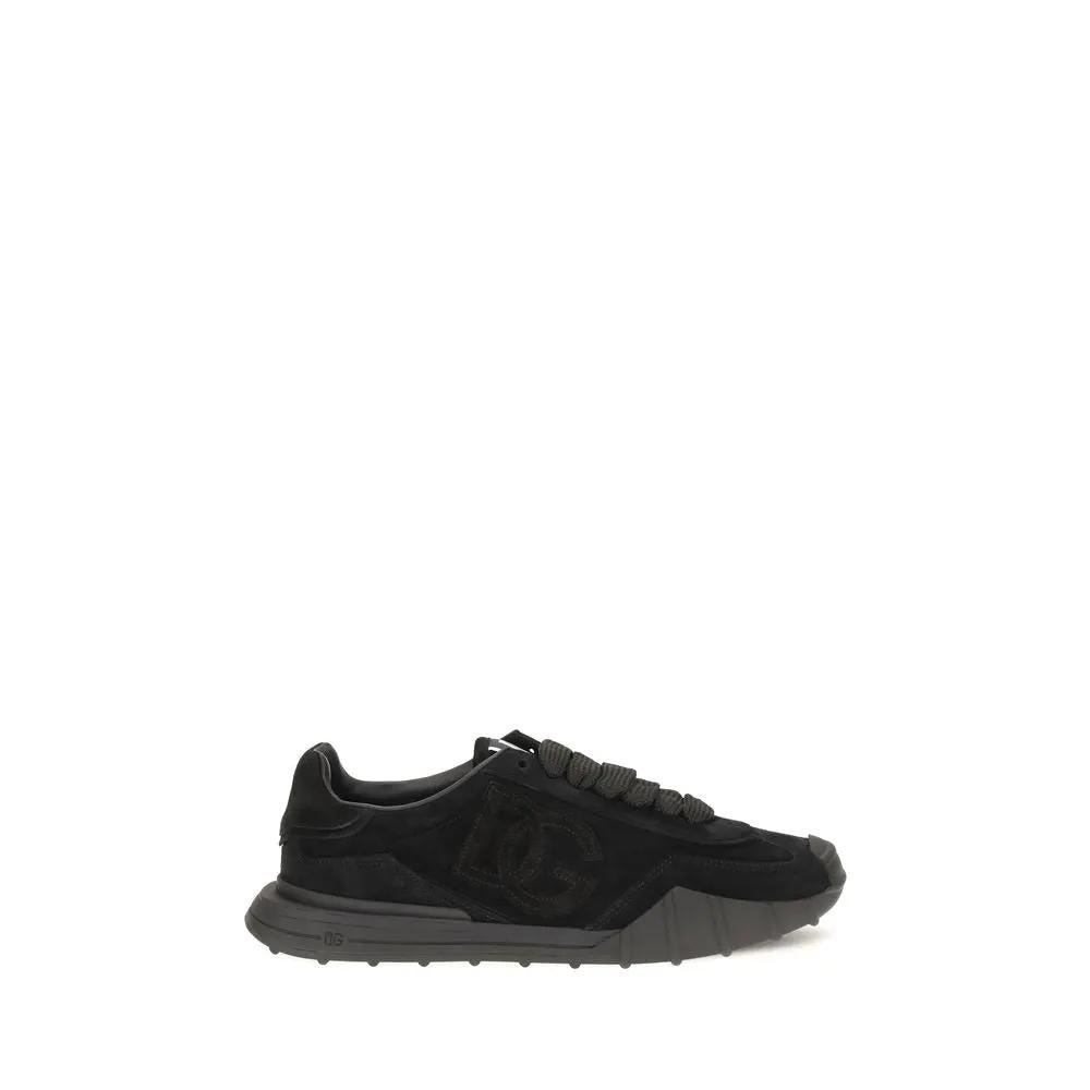 Dolce &amp; Gabbana Sample Sale | Dolce &amp; Gabbana Black Calf Leather Bos Taurus Athletic Sneakers - | Designer outlet