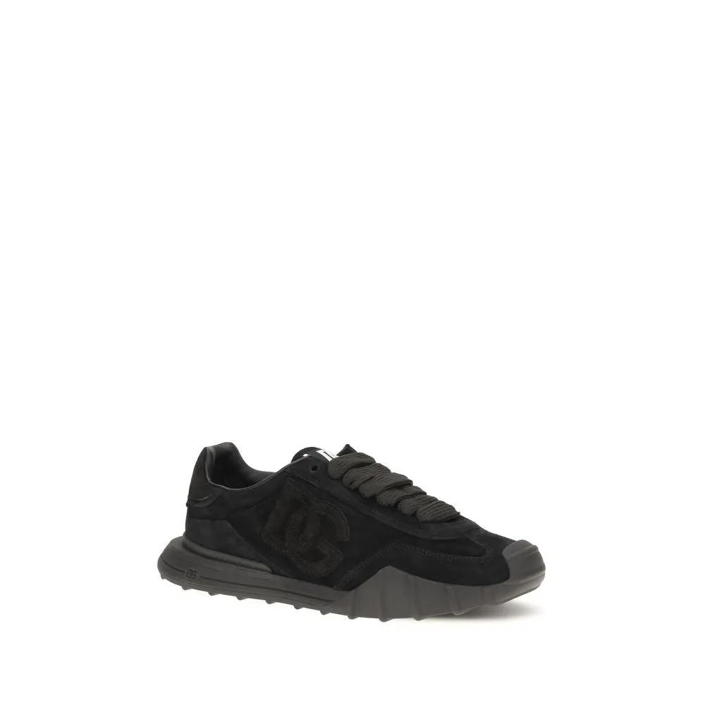Dolce &amp; Gabbana Sample Sale | Dolce &amp; Gabbana Black Calf Leather Bos Taurus Athletic Sneakers - | Designer outlet