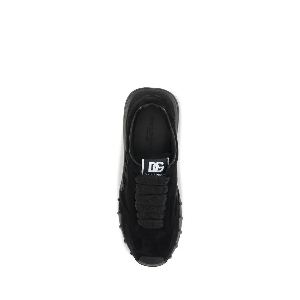 Dolce &amp; Gabbana Sample Sale | Dolce &amp; Gabbana Black Calf Leather Bos Taurus Athletic Sneakers - | Designer outlet
