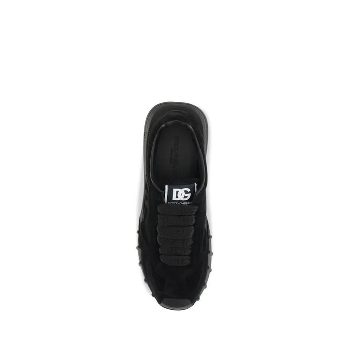 Dolce &amp; Gabbana Sample Sale | Dolce &amp; Gabbana Black Calf Leather Bos Taurus Athletic Sneakers - | Designer outlet