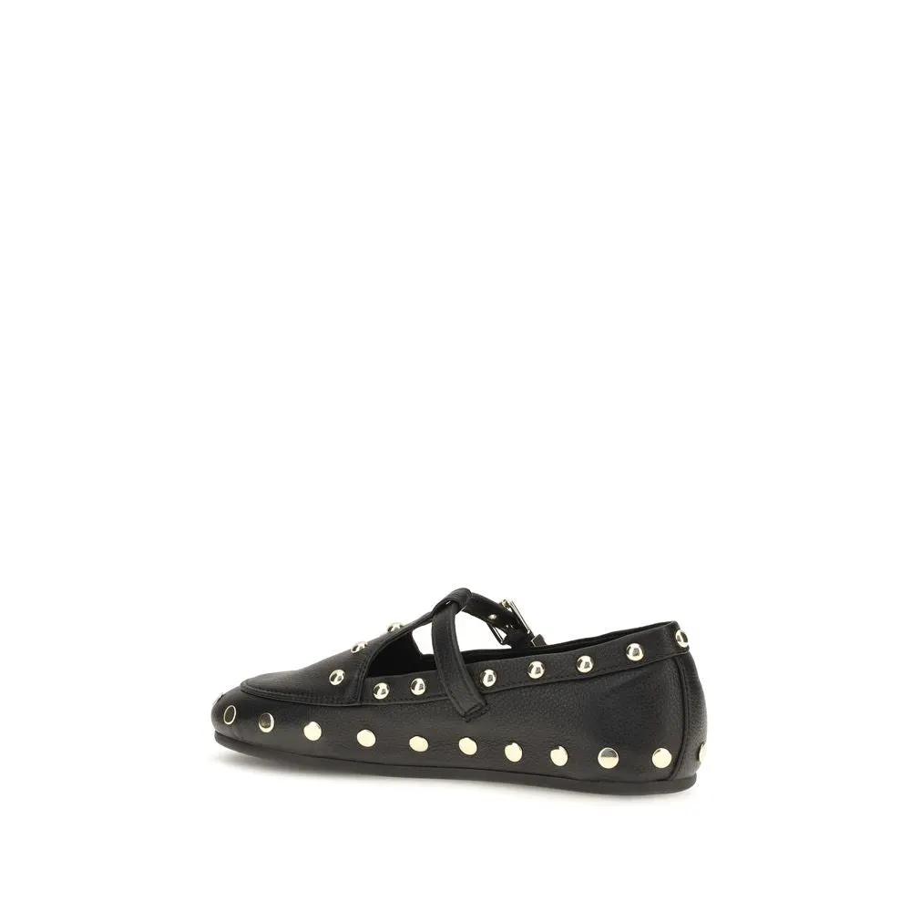 Ganni Sample Sale | Ganni Black Recycled Polyester Ballet Flats - | Designer outlet